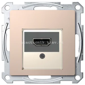 Розетка HDMI, колір Шампань, Schneider Merten D-Life