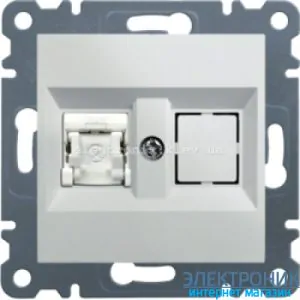Розетка комп'ютерна Hager Lumina2 CAT 5e біла