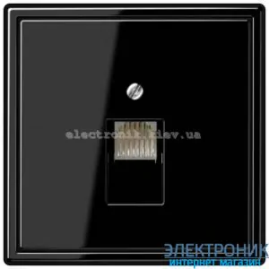 Розетка комп'ютерна RG 45 JUNG LS990 чорний глянець