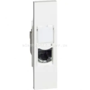 Розетка комп'ютерна RJ45 cat5e UTP 1 модуль. Колір Білий. Bticino серія Living Now