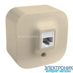 Розетка комп'ютерна RJ45 кат.5e UTP, 1-гніздо, зовнішня, слонова кістка - Legrand Forix