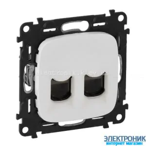 Розетка RJ11+RJ45 Кат.6 UTP Legrand Valena Allure (Білий)