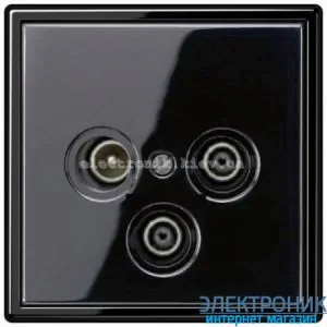Розетка TV/R+SAT JUNG LS990 чорний глянець