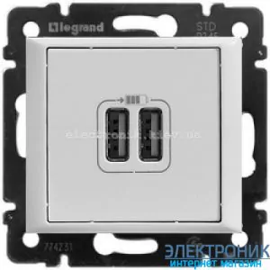 Розетка USB колір білий Legrand Valena
