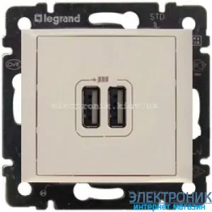 Розетка USB слонова кістка Legrand Valena