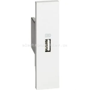 Розетка USB зарядний тип - А 1500мА 1 модуль. Колір Білий. Bticino серія Living Now