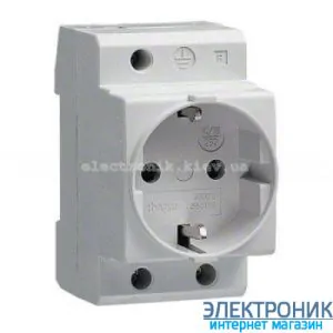 Розетка з установкою на DIN-рейку Hager SN016