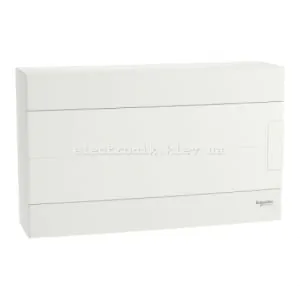 Щит пластиковий Easy9 EU, навісний, 1 ряд 18 модулів, білі двері, EZ9EUD118, Schneider Electric