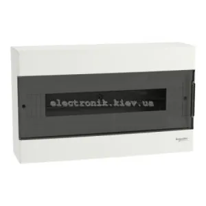 Щит пластиковий Easy9 EU, навісний, 1 ряд 18 модулів, димчасті двері, EZ9EUC118, Schneider Electric