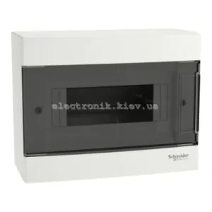 Щит пластиковий Easy9 EU, навісний, 1 ряд 8 модулів, димчасті двері, EZ9EUC108, Schneider Electric