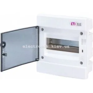 Щит внутрішній розподільний ECM 8PT 8 модулів (прозорі двері) IP-40 ETI