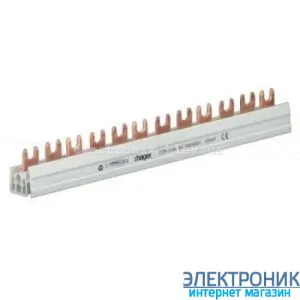 Шина вилкова 3-полюсна на 12 модулів Hager KDN363A