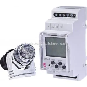 Сутінкове реле із цифровим таймером SOU-2 230V AC (1x8A_AC1)