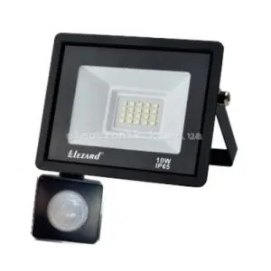 Світлодіодний прожектор з датчиком руху 10W, IP65 6500K 800Lm