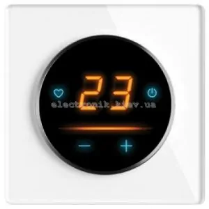 Термостат ONEKEYELECTRO 25 з WiFi, біла рамка, скло