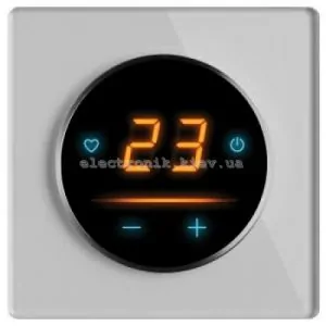 Термостат ONEKEYELECTRO 25 з WiFi, сіра рамка, скло