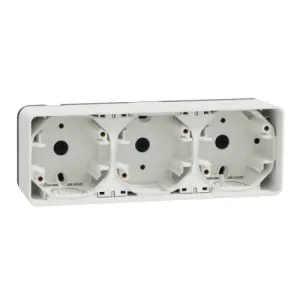 Тримісний бокс для поверхневого монтажу IP55, білий Mureva Styl Schneider Electric MUR39913