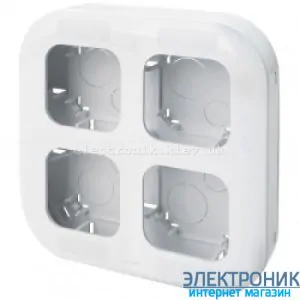 Установчий блок на 4 пости, зовнішній, білий - Legrand Forix