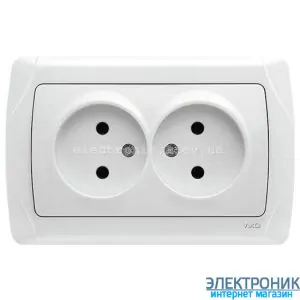 VIKO CARMEN БІЛИЙ Розетка подвійна