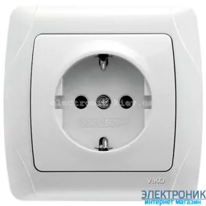 VIKO CARMEN БІЛИЙ Розетка з із заземленнямм