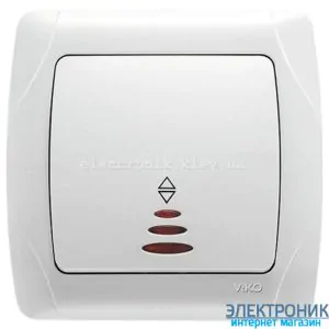 VIKO CARMEN БІЛИЙ Вимикач прохідний з підсвіткою
