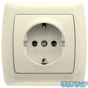 VIKO CARMEN КРЕМ Розетка із заземленнямм