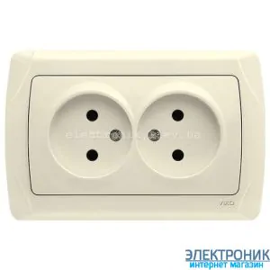 VIKO CARMEN КРЕМ Розетка подвійна