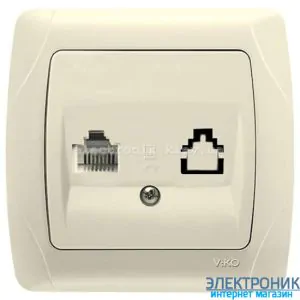 VIKO CARMEN КРЕМ Розетка телефонна