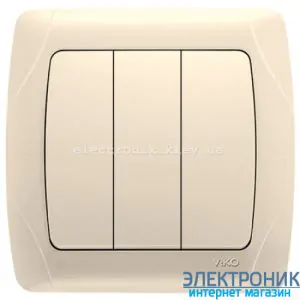 VIKO CARMEN КРЕМ Вимикач потрійний