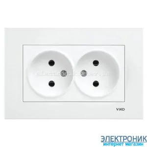 VIKO KARRE БІЛИЙ Розетка подвійна