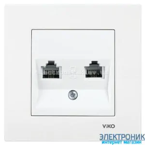 VIKO KARRE БІЛИЙ Розетка подвійна телефонна