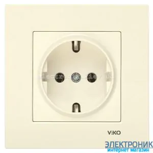 VIKO KARRE КРЕМ Розетка із заземленнямм