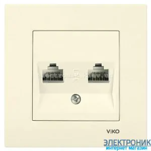VIKO KARRE КРЕМ Розетка подвійна комп'ютерна
