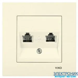 VIKO KARRE КРЕМ Розетка подвійна телефонна