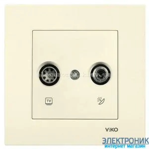 VIKO KARRE КРЕМ Розетка подвійна телевізійна (TV + SAT)