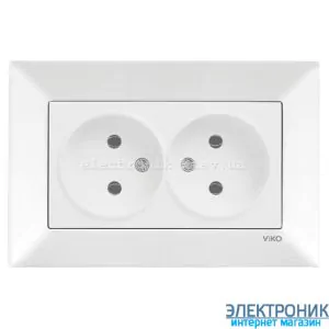 VIKO MERIDIAN БІЛИЙ Розетка подвійна