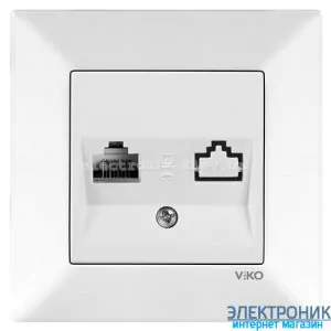 VIKO MERIDIAN БІЛИЙ Розетка телефонна (RJ11, Cat 3)