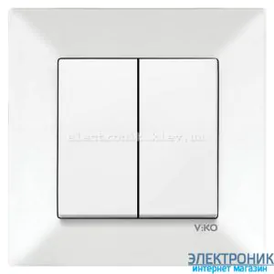 VIKO MERIDIAN БІЛИЙ Вимикач подвійний