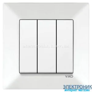 VIKO MERIDIAN БІЛИЙ Вимикач потрійний
