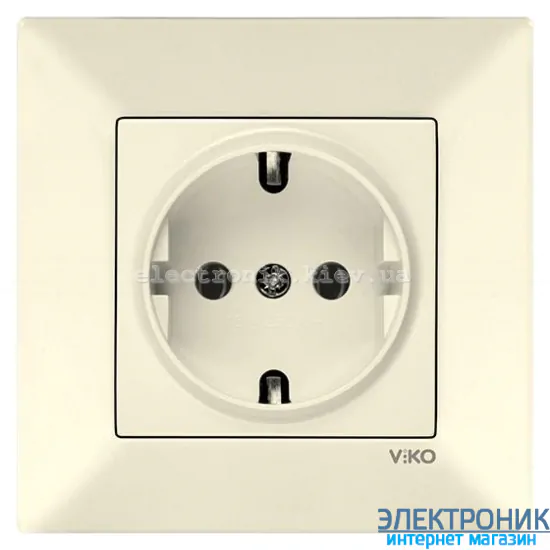 VIKO MERIDIAN КРЕМ Розетка із заземленнямм