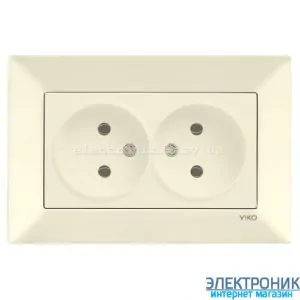 VIKO MERIDIAN КРЕМ Розетка подвійна