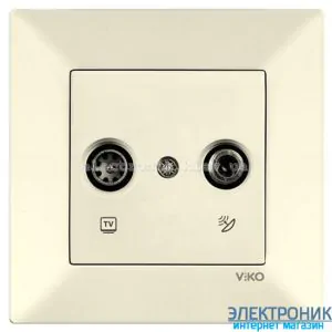 VIKO MERIDIAN КРЕМ Розетка подвійна телевізійна (TV + SAT)