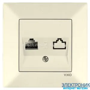 VIKO MERIDIAN КРЕМ Розетка телефонна (RJ11, Cat 3)