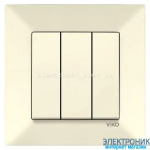 VIKO MERIDIAN КРЕМ Вимикач потрійний