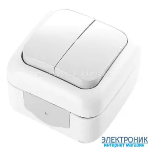 VIKO PALMIYE БІЛИЙ Вимикач вологозахищений подвійний