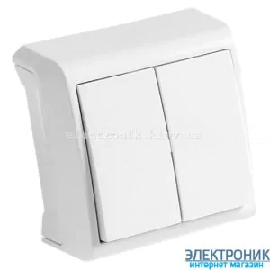 VIKO VERA БІЛИЙ Вимикач подвійний