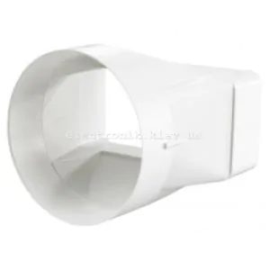 З'єднувач 7112 Вентс (Для з'єднання прямокутного каналу перерізом 60х120 мм та круглого діаметром Ø100 мм, з'єднання з круглим через з'єднувач)