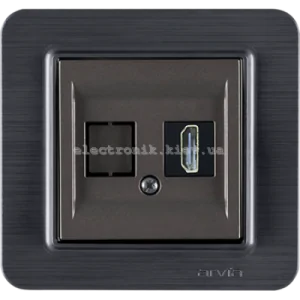 Розетка HDMI, Антрацит LAVIN