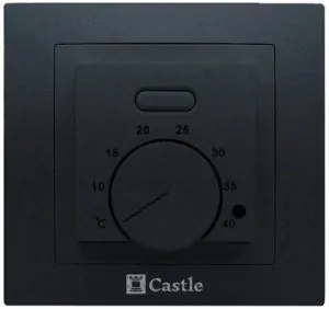 Терморегулятор для теплої підлоги Castle C-AC308H сумісний з Asfora Чорний